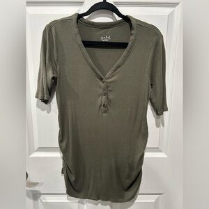Isabel Maternity by Ingrid & Isabel Olive Ribbed Top
